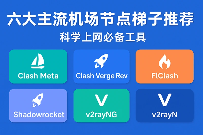 六大主流机场节点梯子推荐 科学上网必备工具